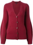 Etro Bell-sleeve Cardigan, Women's, Size: 48, Red, Viscose/cashmere/wool