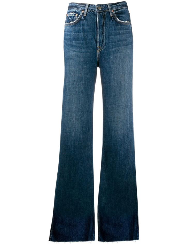 Grlfrnd Flared High Waisted Jeans - Blue