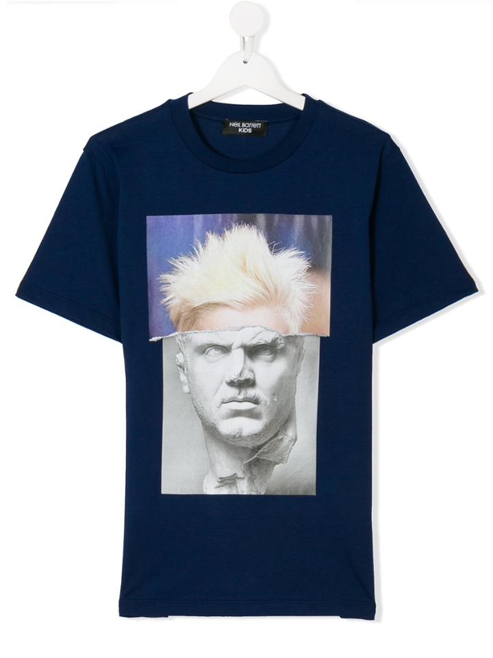 Neil Barrett Kids Printed T-shirt - Blue
