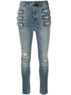 Unravel Project Zip-embellished Skinny Jeans - Blue