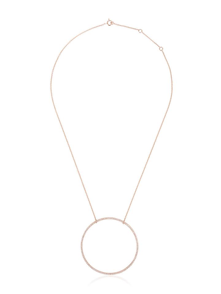 Rosa De La Cruz 18k Rose Gold Large Eternity Diamond Necklace -
