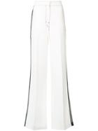 Derek Lam Tuxedo Trouser With Lace Trim - White