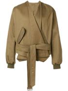 Hed Mayner Asymmetric Fitted Jacket - Brown