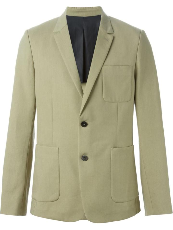 Ami Alexandre Mattiussi Pocket Blazer, Men's, Size: 44, Green, Cotton/viscose