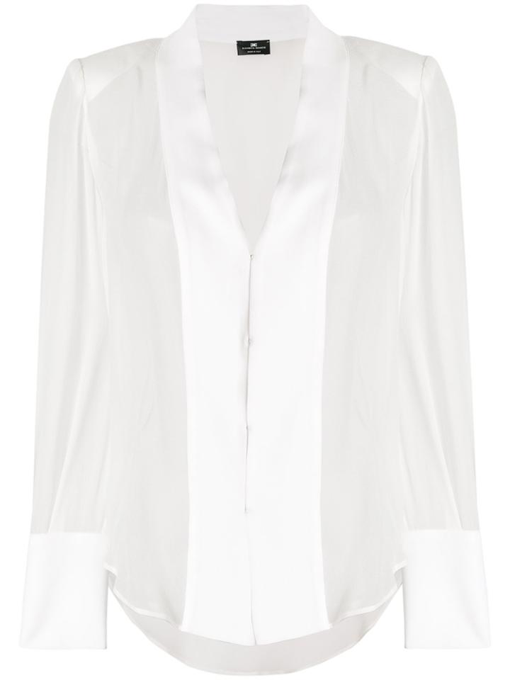 Elisabetta Franchi Sheer Blouse - White