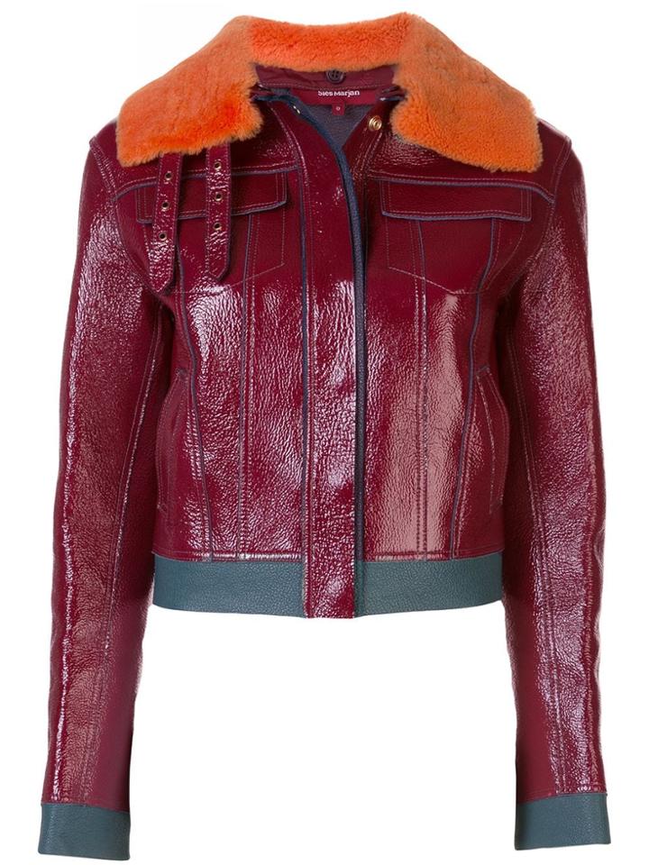 Sies Marjan Gabbie Leather Jacket - Red