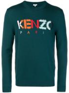 Kenzo Logo Embroidered Jumper - Green