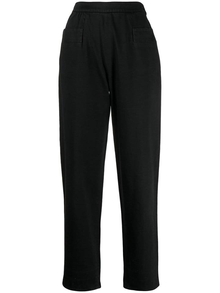 Yves Saint Laurent Pre-owned 1980's Relaxed Track Trousers - Black