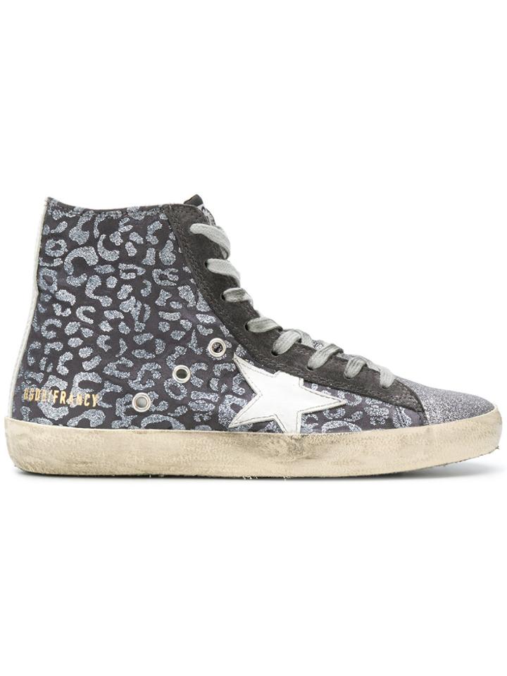 Golden Goose Deluxe Brand Francy Leopard Sneakers - Metallic