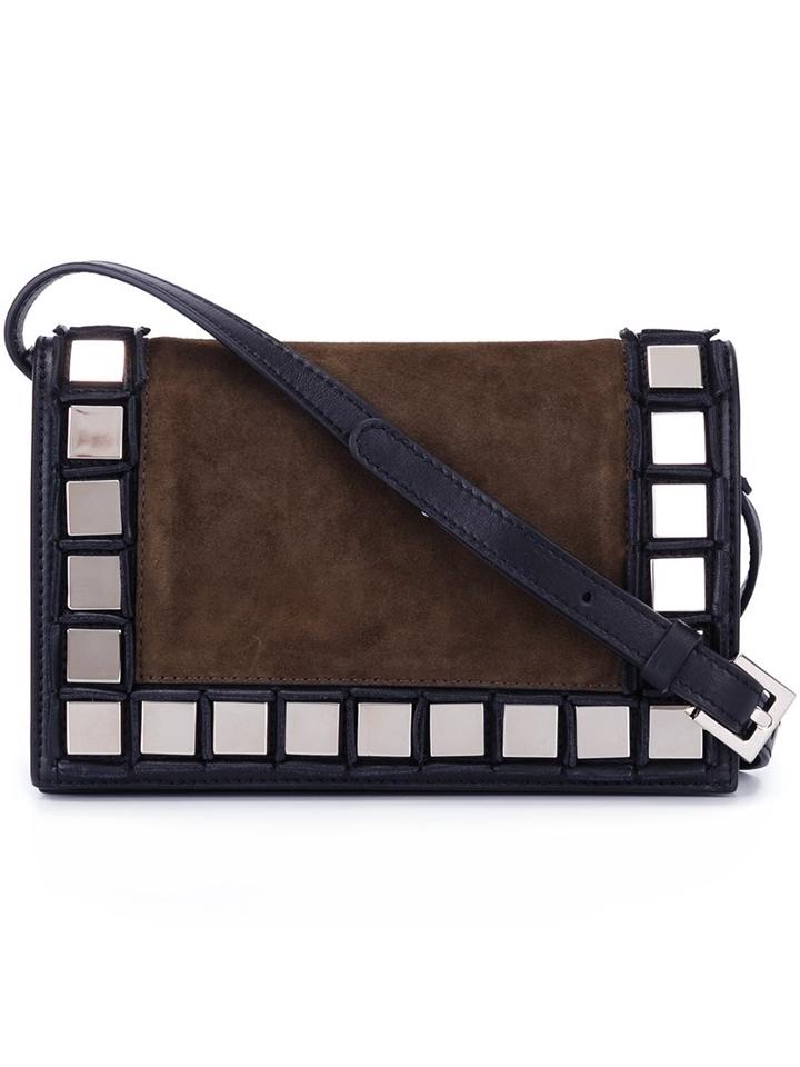 Tomasini Mirror Squares Crossbody Bag, Women's, Black