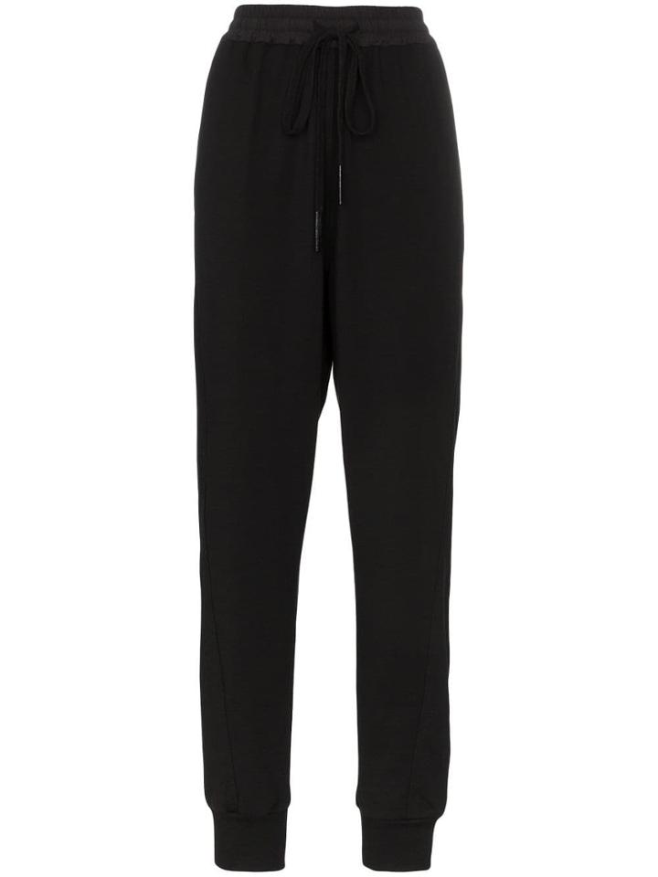 Ten Pieces X Rude High-waisted Drawstring Trackpants - Black