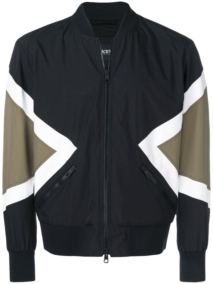 Neil Barrett Neil Barrett - Man - Bomber Geometric Nylon - Black