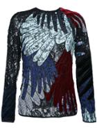 Romance Was Born Feather Applique Top, Women's, Size: 6, Black, Silk/polyester
