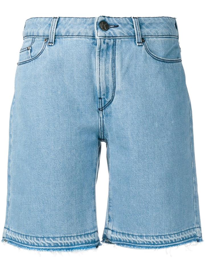 Karl Lagerfeld Knee Length Denim Shorts - Blue