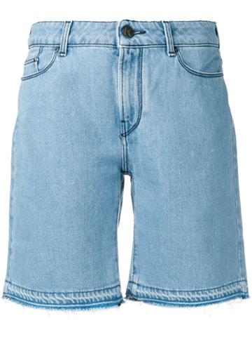 Karl Lagerfeld Knee Length Denim Shorts - Blue