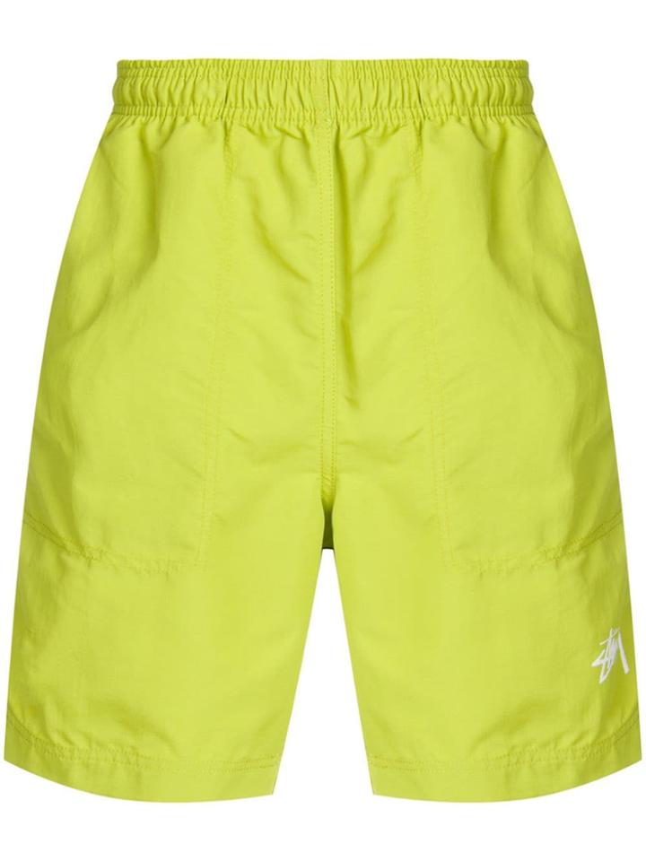 Stussy Contrast Band Swim Shorts - Green