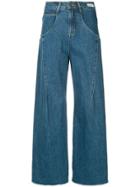Ground Zero Grown-on-panel Wide Leg Jeans - Blue
