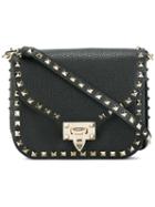 Valentino 'rockstud' Rectangular Flip-lock Shoulder Bag, Women's, Black