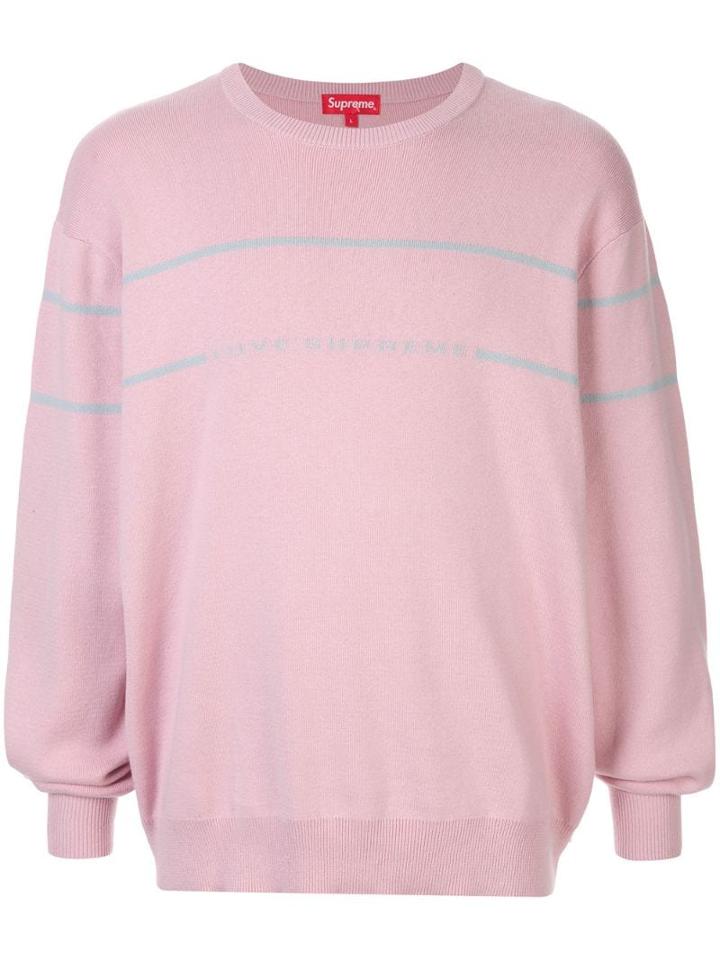 Supreme Striped Sweatshirt - Pink