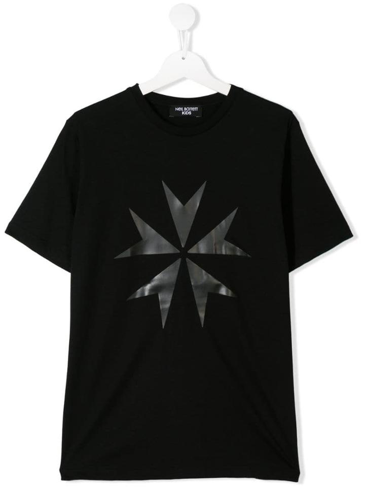 Neil Barrett Kids Teen Military Star T-shirt - Black