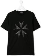 Neil Barrett Kids Teen Military Star T-shirt - Black