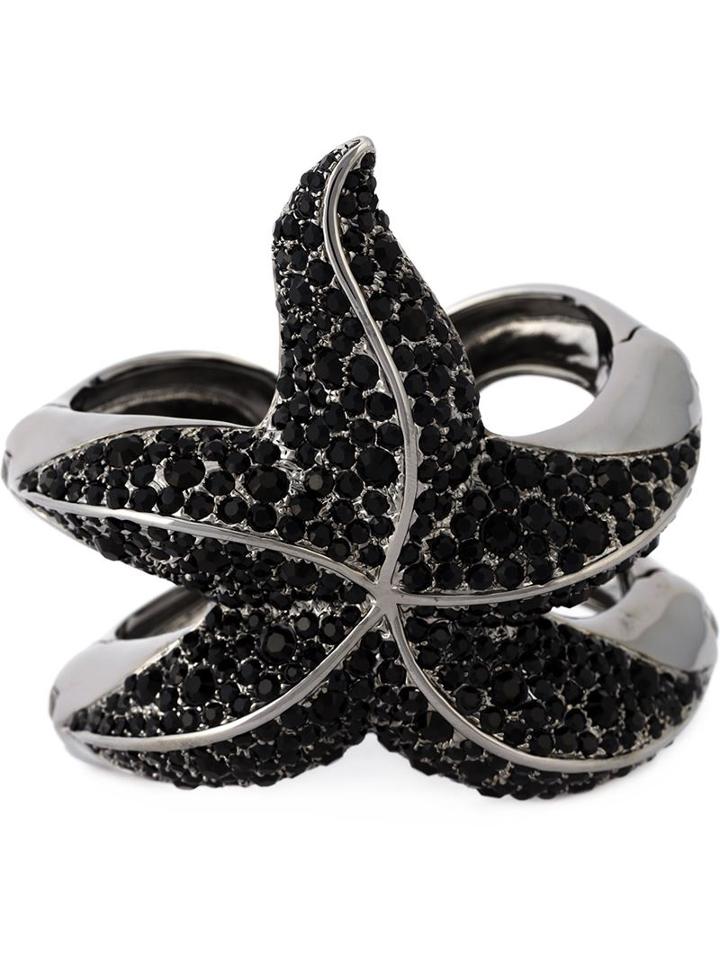 Roberto Cavalli Embellished Sea Star Bracelet, Women's, Size: Xs, Metallic