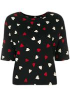 Chinti & Parker Confetti Heart T-shirt - Black
