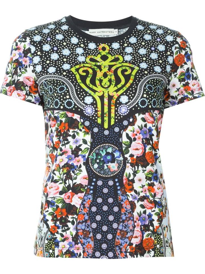 Mary Katrantzou 'cosmo' T-shirt, Women's, Size: Xs, Cotton/spandex/elastane