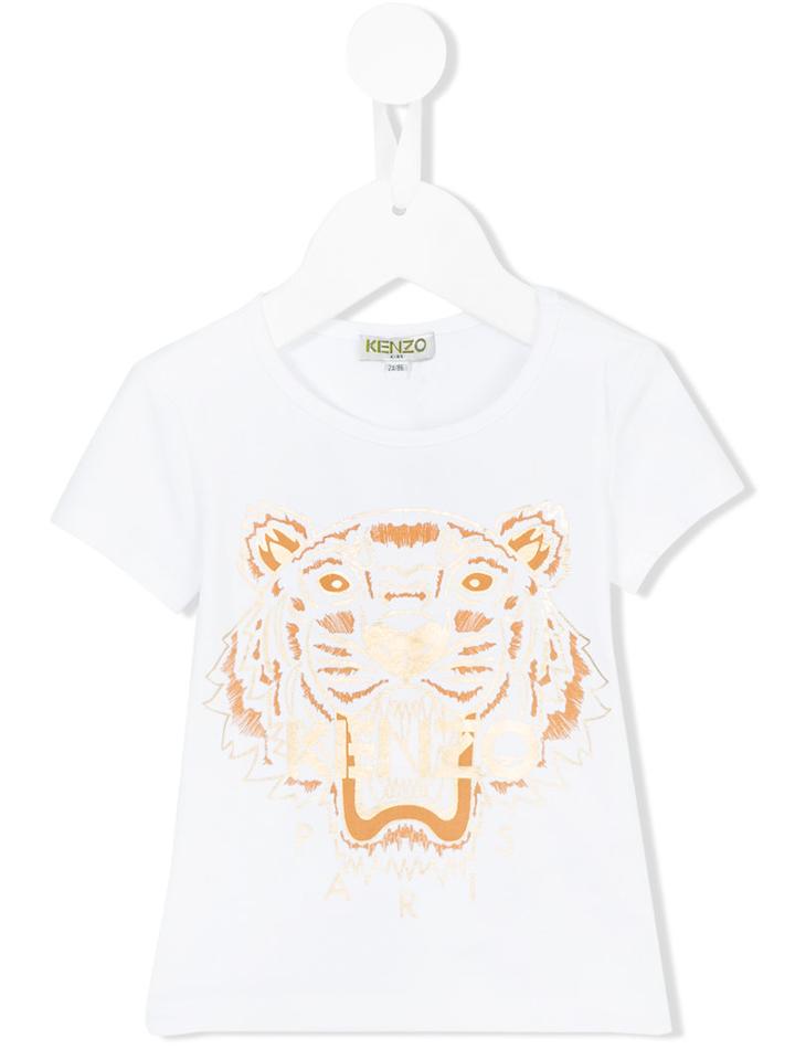 Kenzo Kids Tiger Print T-shirt, Toddler Girl's, Size: 24 Mth, White