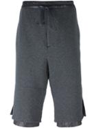 3.1 Phillip Lim Drawstring Track Shorts, Men's, Size: Large, Grey, Cotton/nylon
