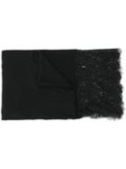 Ermanno Scervino Lace Edge Scarf - Black