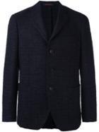 The Gigi Textured Button Front Blazer, Men's, Size: 48, Blue, Wool/alpaca/virgin Wool/cotton