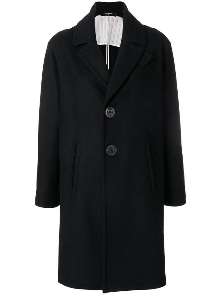 Dsquared2 Single-breasted Coat - Black