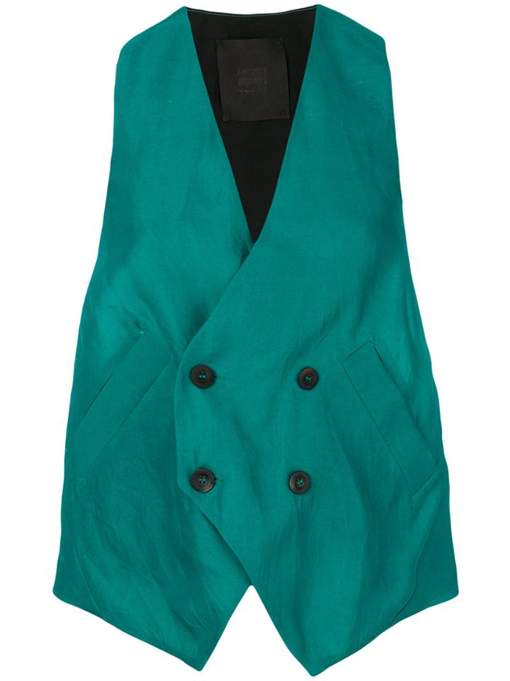 Lost & Found Rooms Buttoned Over Vest - Green