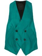 Lost & Found Rooms Buttoned Over Vest - Green