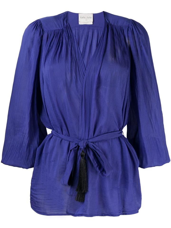 Forte Forte Belted Waist Blouse - Blue