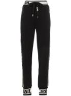 Dolce & Gabbana Logo Stripe Cotton Track Pants - Black