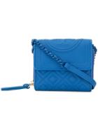 Tory Burch Fleming Matte Mini Chain Wallet - Blue