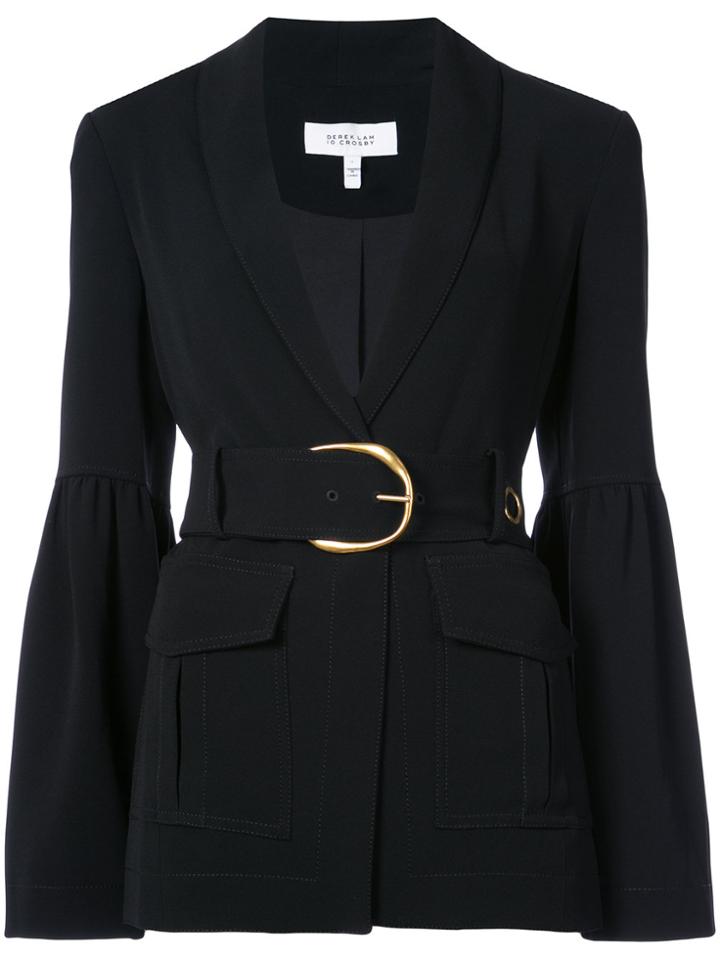 Derek Lam 10 Crosby Shawl Collar Blazer With Belt - Black