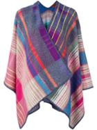 Missoni Plaid Cape, Women's, Grey, Silk/nylon/mohair/alpaca