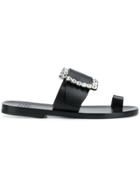 Maison Margiela Crystal Buckle Sandals - Black