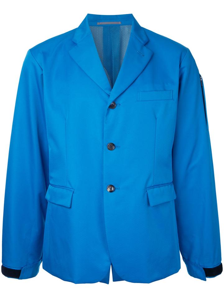 Comme Des Garçons Vintage Mesh Lined Jacket - Blue