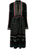 Dodo Bar Or Embroidered Flared Dress - Black