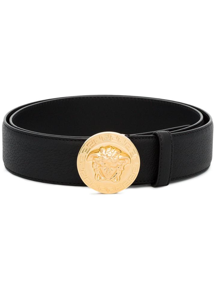Versace Black Medusa Leather Belt