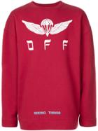 Off-white Logo Print Sweatshirt - Red