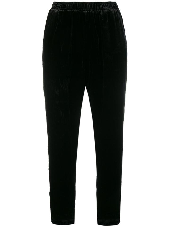 Gold Hawk High Low Hem Trousers - Black