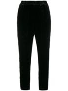 Gold Hawk High Low Hem Trousers - Black