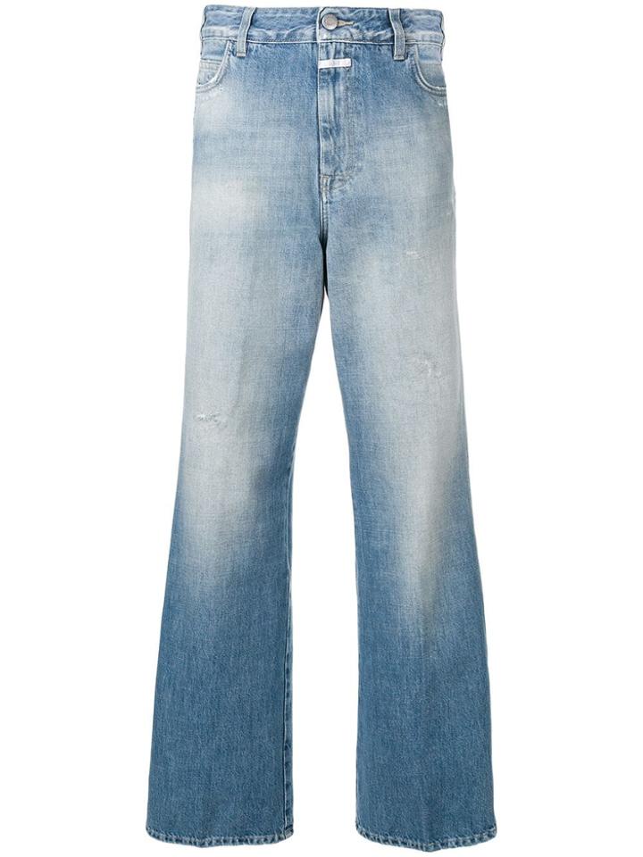 Closed Faded Wide-leg Trousers - Blue
