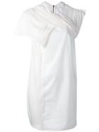 Rick Owens Twist Neck Dress, Women's, Size: 40, White, Cotton/cupro/silk