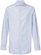 Isaia Striped Long Sleeve Shirt - Blue